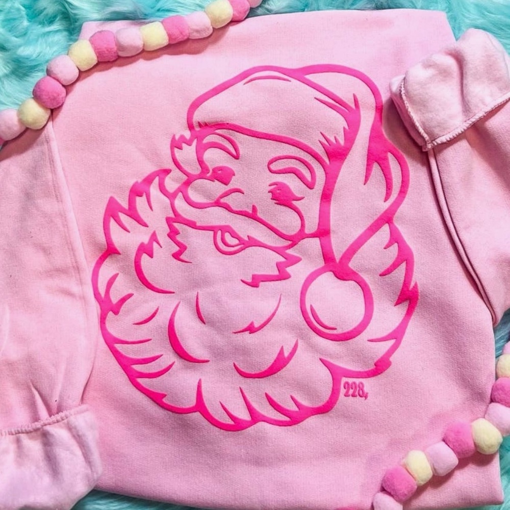 Santa Tell Me Sweatshirt -PINK